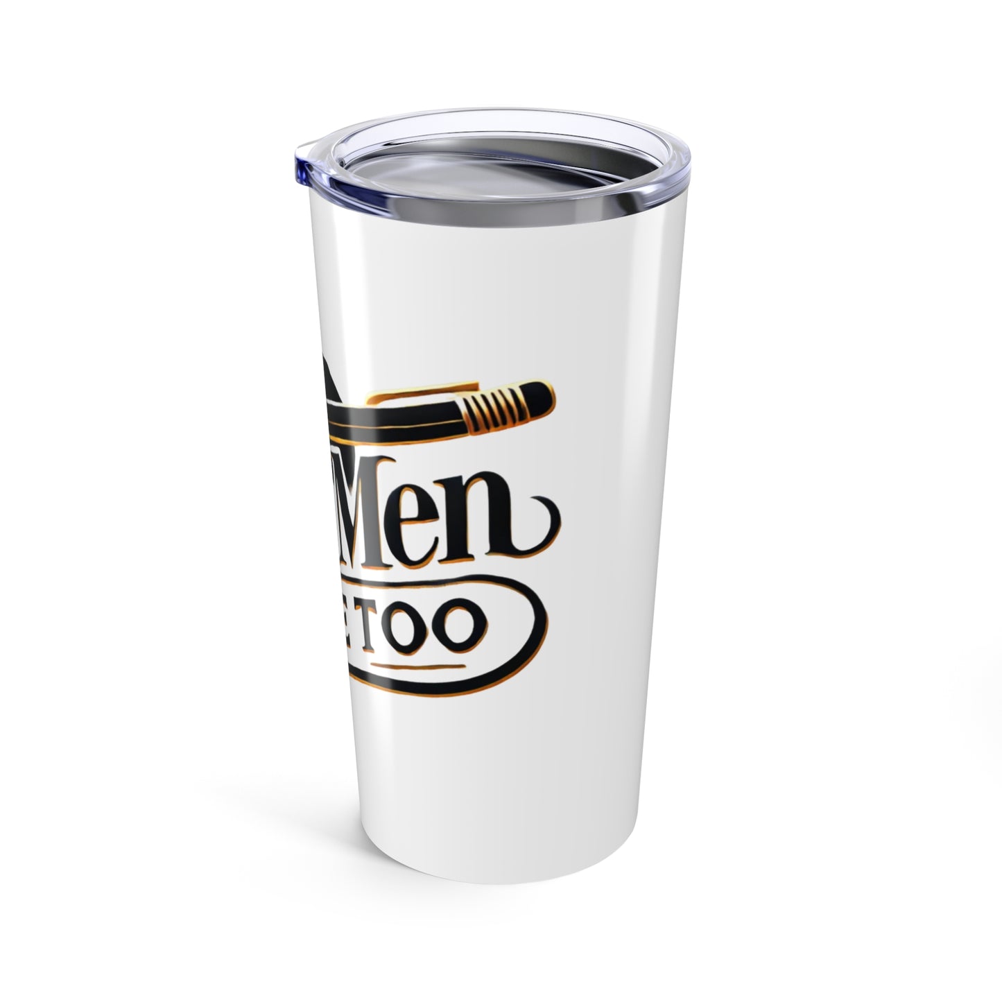 Black Men Write Too 20 oz Stainless Steel Tumbler – Inspirational Travel Mug for Writers, Authors, and Creatives