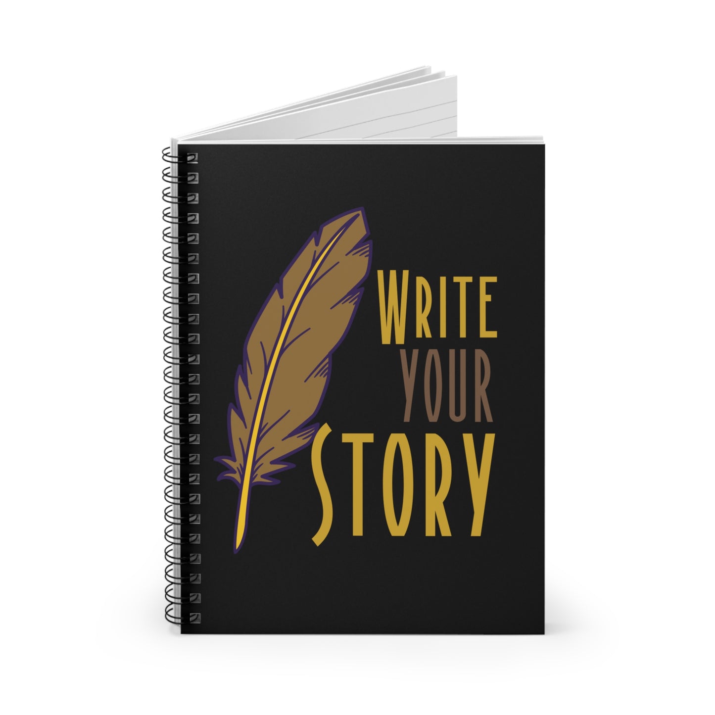 Write Your Story notebook, Inspirational spiral notebook for writers, Motivational writing journal for students and creatives, Unique notebook for journaling and poetry, Perfect gift for aspiring authors and storytellers